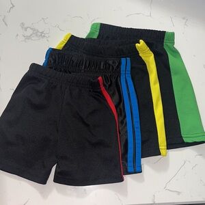 4 Pairs Toddler Boy's Elastic Waist Shorts